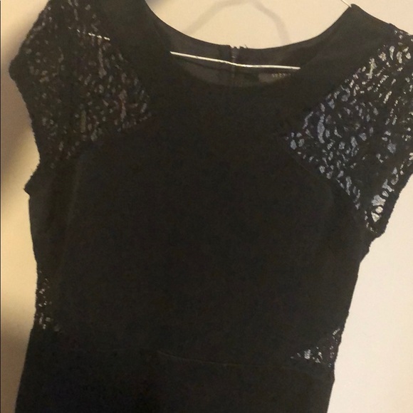 Black Peekaboo Lace Dress - Picture 2 of 5